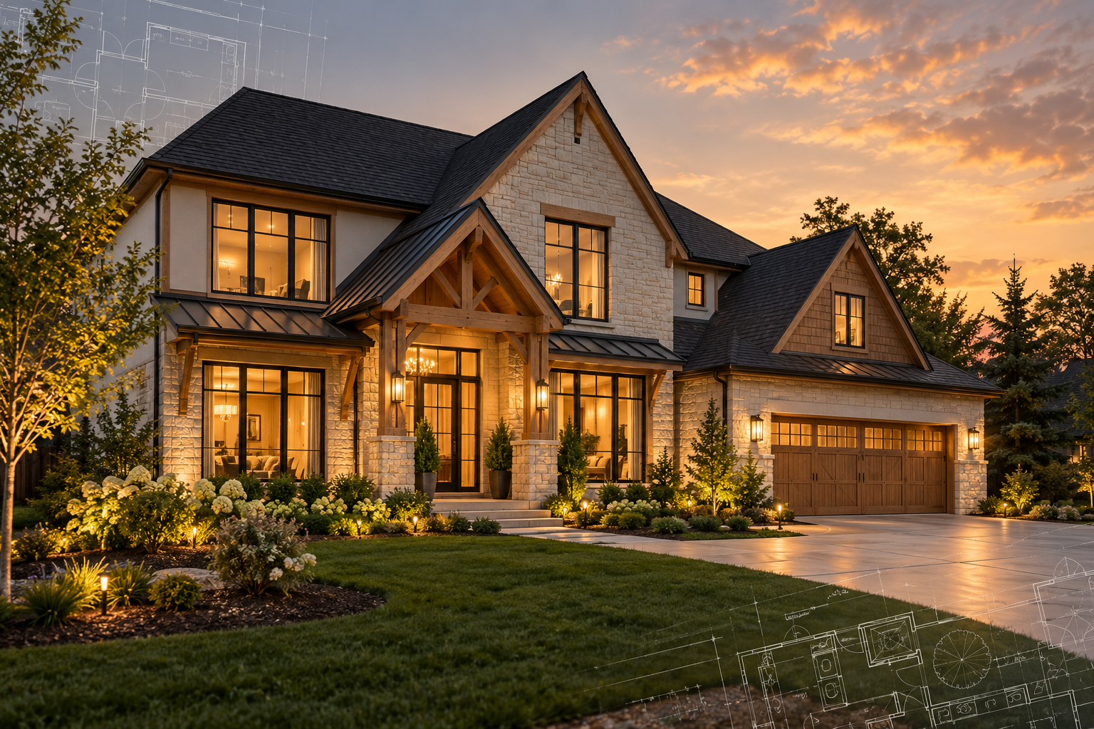 Architectural concept of a newly built home